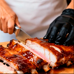 Costillas agridulces premium listas para servir y enviar