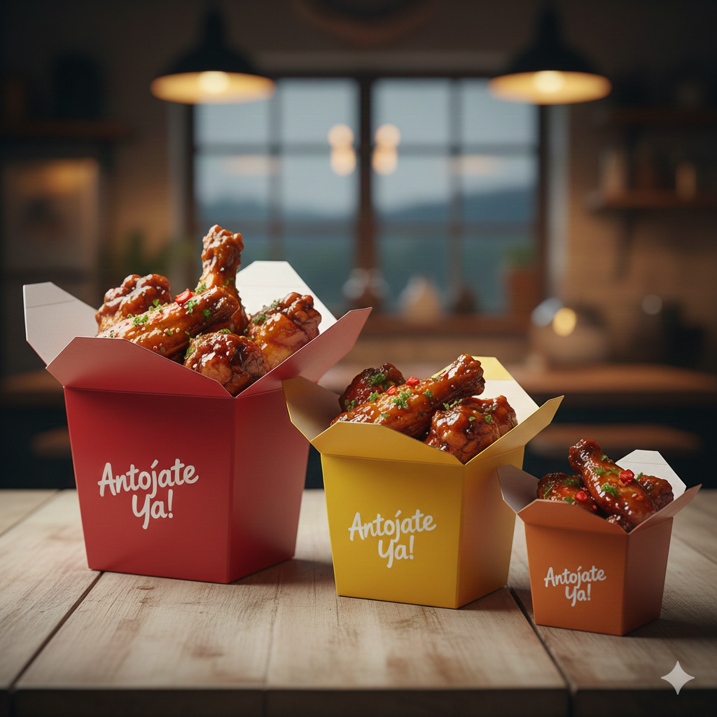 Porciones de costillas agridulces en cajas Antójate Ya