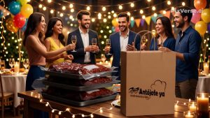 evento con servicio de costillas en la mesa listas para servir